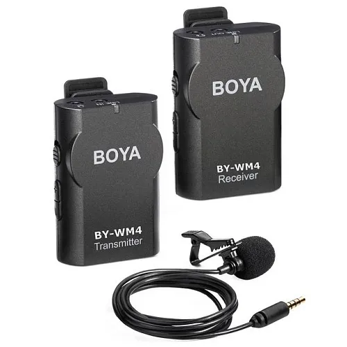 Boya BY-WM4 Беспроводная радиосистема с петличным микрофоном.